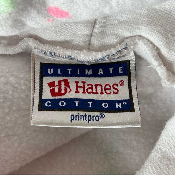 Hanes White 'Life in Color' Hoodie - Picture 6 of 8